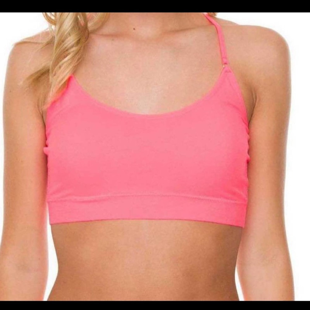 Neon Pink Women’s Sports Bra Small